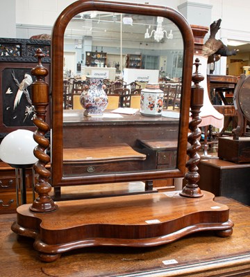Lot 1437 - A Victorian Mahogany Dressing Table Mirror,...