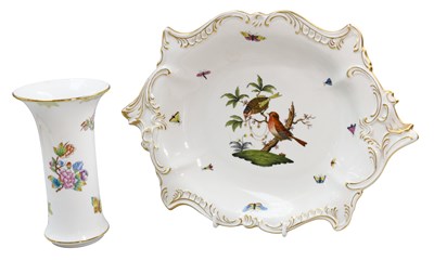 Lot 174 - A Herend Porcelain Dish, painted with...
