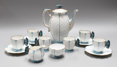 Lot 83 - An Aynsley Porcelain "Butterfly Wing" Coffee...
