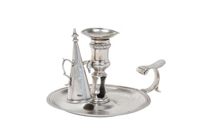 Lot 2019 - A George III Silver Chamber-Candlestick