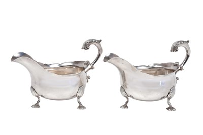 Lot 2011 - A Pair of George III Silver Sauceboats