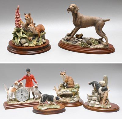 Lot 82 - Border Fine Arts Dog and Fox Groups,...