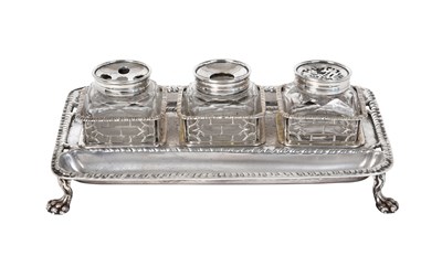 Lot 2018 - A George III Silver Inkstand