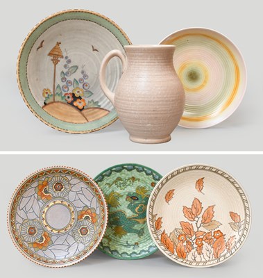 Lot 59 - Three Crown Ducal Pottery Chargers by...