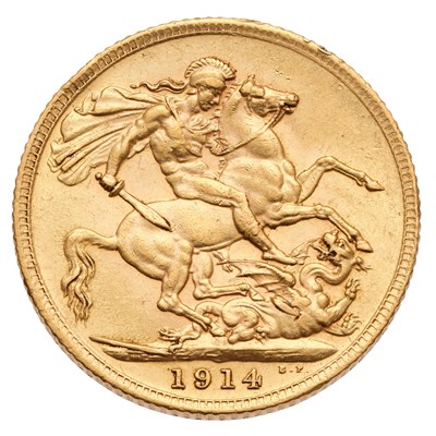 Lot 181 - George V, Sovereign 1914; extremely fine