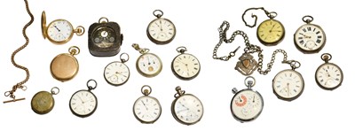 Lot 405 - A Selection of Silver and Nickel Plated Pocket...