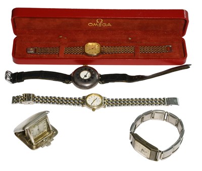 Lot 310 - A Lady's Bi-Metal Omega Deville Wristwatch,...