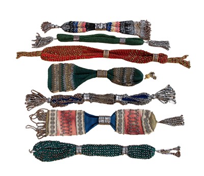 Lot 353 - 19th Century Miser Purses woven in coloured...