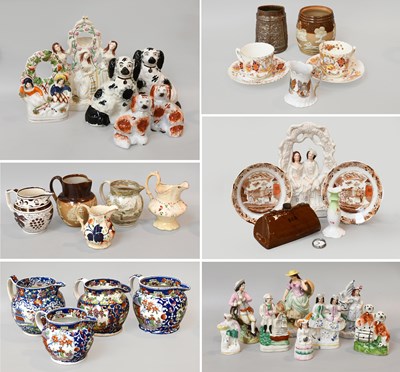 Lot 71 - 19th Century Ceramics, including a salt glazed...