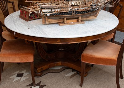 Lot 1526 - A Substantial Victorian Circular Marble Topped...