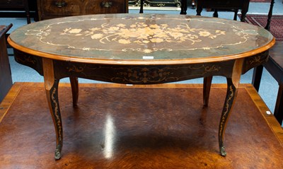 Lot 1419 - A Modern Marquetry Inlaid Coffee Table, with...