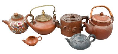 Lot 109 - Various Chinese Yixing Teapots and Covers,...