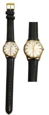 Lot 415 - A 9 Carat Gold Centre Seconds Wristwatch,...