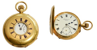 Lot 418 - An 18 Carat Gold Half Hunter Pocket Watch,...