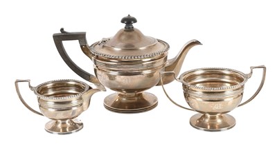 Lot 3 - A Three-Piece George V Silver Tea-Service, by...