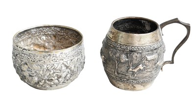 Lot 75 - An Indian Silver Mug and an Indian Silver Bowl,...
