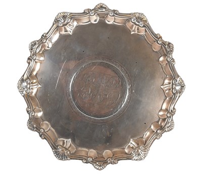 Lot 20 - A George III Silver Salver, by Ebenezer Coker,...