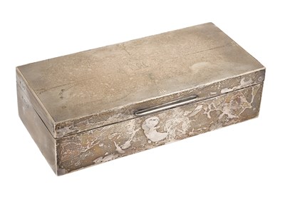 Lot 52 - A George VI Silver Cigarette-Box, by Richard...