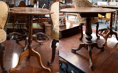 Lot 1423 - A George III Mahogany Circular Topped Tripod...