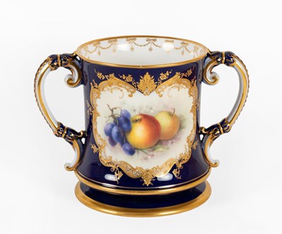Lot 29 - A Royal Worcester Porcelain Loving Cup, 1912,...