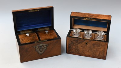 Lot 81 - A Victorian Figured Walnut Scent Casket,...