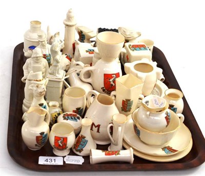 Lot 431 - Collection of assorted crested and souvenir china