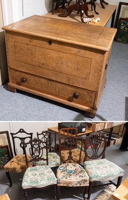 Lot 1487 - A Victorian Pine Mule Chest and six assorted...