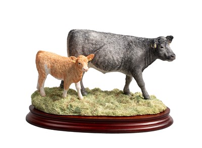 Lot 1054 - Border Fine Arts 'Blue Grey Cow with...