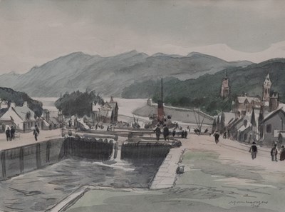 Lot 1279 - David Muirhead Bone (1876-1953) Scottish town...