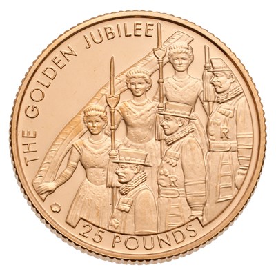 Lot 224 - Jersey, Gold Proof Twenty Five Pounds 2002,...