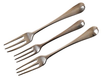 Lot 124 - A Pair of George III Silver Table-Forks, Maker'...