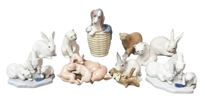 Lot 118 - Lladro Porcelain Animal Models, including...