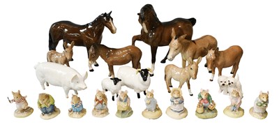 Lot 122 - A Group of Beswick Porcelain Animals,...