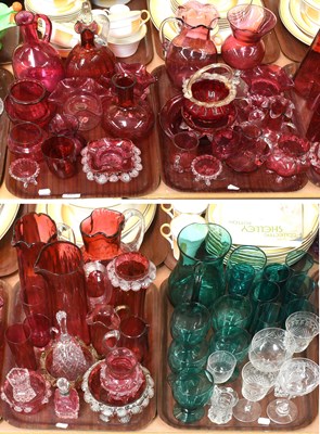 Lot 227 - A Collection of Victorian Cranberry Glass,...