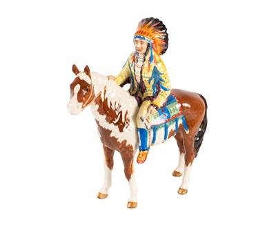 Lot 1115 - Beswick Mounted Indian, model No. 1391,...