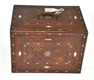 Lot 443 - An Indian inlaid casket