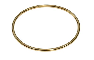 Lot 356 - A 9 Carat Gold Bangle, of plain polished form,...