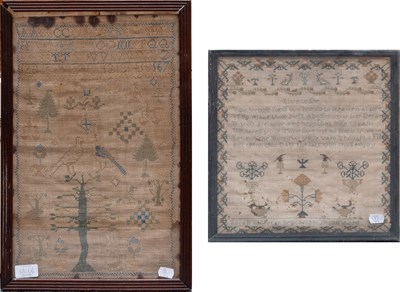 Lot 355 - Decorative Sampler Worked by Sarah Streeter...