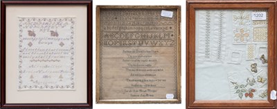 Lot 345 - Alphabet Sampler Worked by Sarah Ann Head...