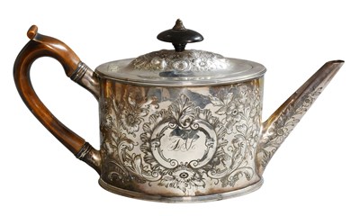 Lot 19 - A George III Silver Teapot, by John Hutson,...