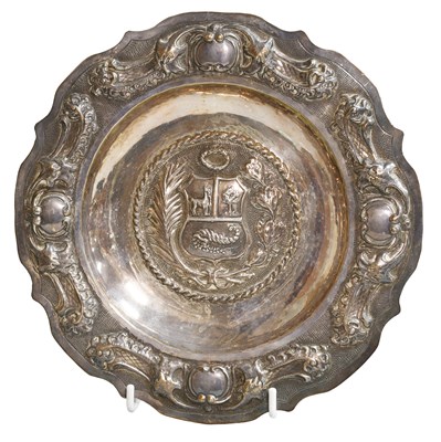 Lot 6 - A Spanish or Spanish Colonial Silver Dish,...