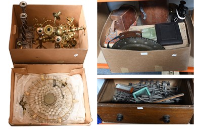 Lot 202 - Three Pairs of 19th Century Candlesticks,...