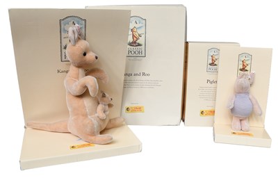 Lot 1303 - Steiff 'Classic Pooh' Kanga and Roo, 28cm,...
