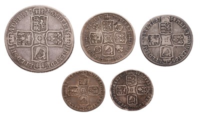 Lot 66 - George II, Assorted Coins, to include:...