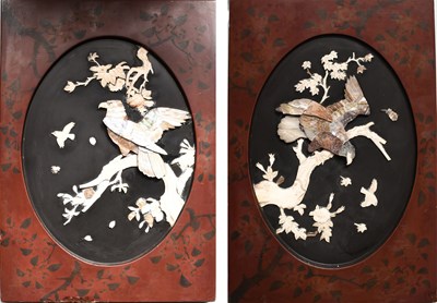 Lot 209 - A Pair of Japanese Bone and Mother of Pearl...