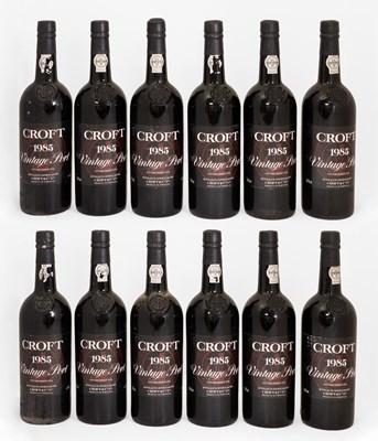 Lot 3083 - Croft 1985 Vintage Port (twelve bottles)
