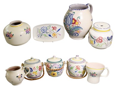 Lot 328 - Nine pieces of Poole pottery (one tray)