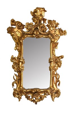 Lot A Continental Giltwood Wall Mirror, the...
