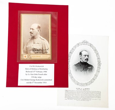 Lot 145 - A Cabinet Card: Colonel Robert George Kekewich,...