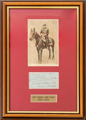 Lot 146 - Lieutenant General John French - a Black and...